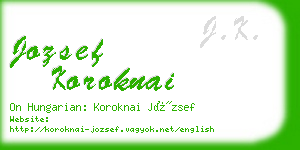 jozsef koroknai business card